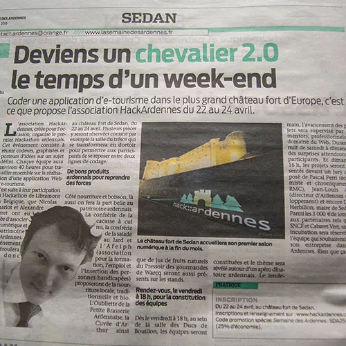 Article de Journal La Semaine des Ardennes